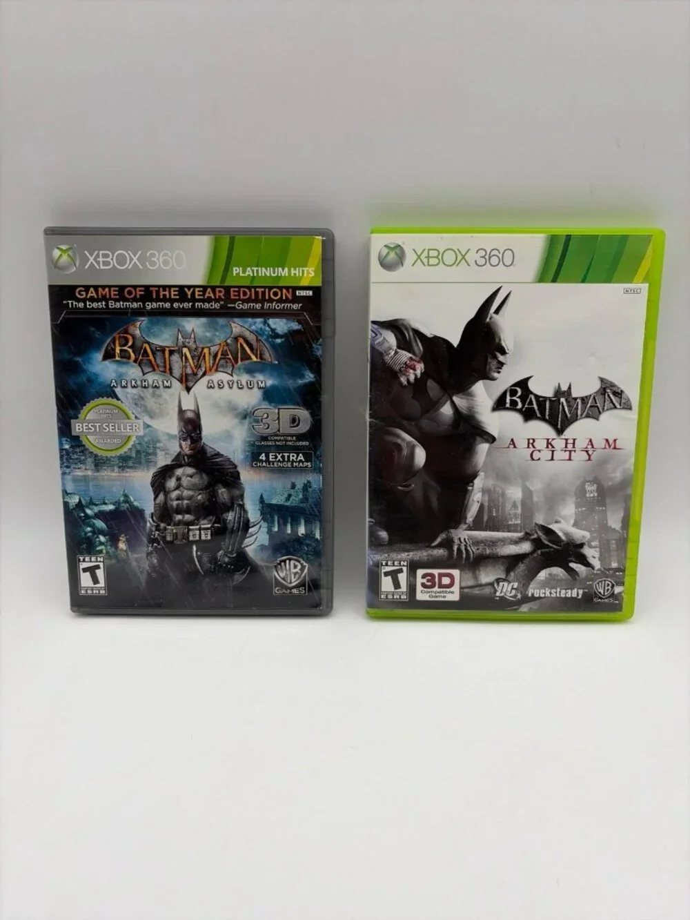 Batman Arkham City & Asylum Microsoft Xbox 360 Complete CIB Tested Working